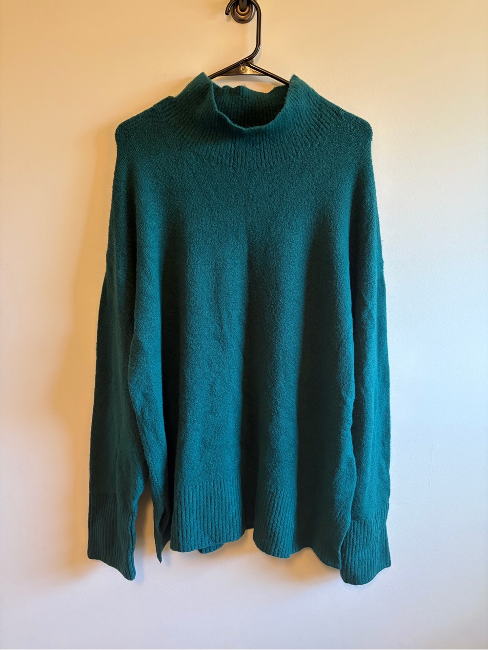 🚨 J. Crew Factory Teal Green Mock Neck Sweater 🚨 Callouts!